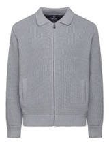 IMPULSO -GIACCA L/S POLO ZIP CARDIGAN JACKET W/POCKET -GREY