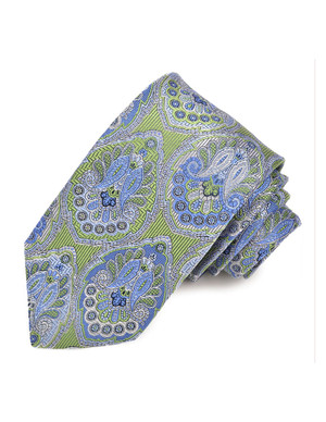 BOHEMIAN PAISLEY -MINT/FRENCH BLUE
