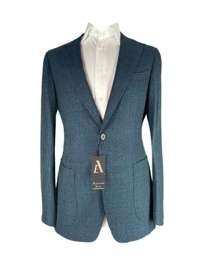 AE -JACKET REDA OPEN WEAVE LEIGHTWEIGH TWEED BLUE/GREEN