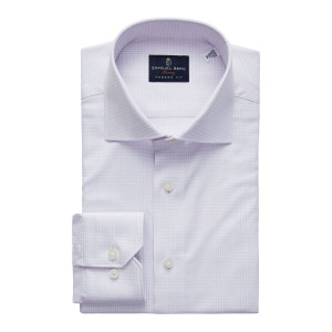 EB-PASTEL PINK NATURAL STRETCH YOGA TWILL PRINCE OF WALES CHECK SHIRT EB-PASTEL PINK NATURAL STRETCH YOGA TWILL PRINCE OF WALES CHECK SHIRT