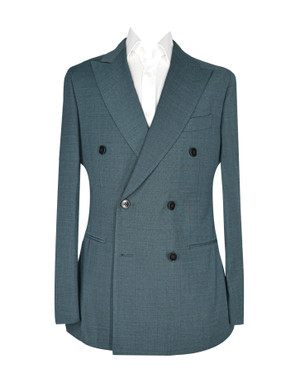 AE -MORZOTTO EMERALD GREEN DOUBLE BREAST PEAK LAPEL SUIT