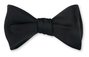 R.HANAUER -FORMAL BLACK FAILLE BOWTIE SELF TIE