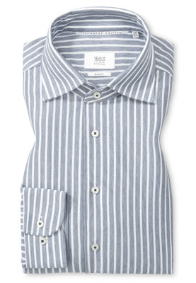 ETERNA-JAPANSE KNIT SLIM FIT STRIPE W/ONE PIECE COLLAR