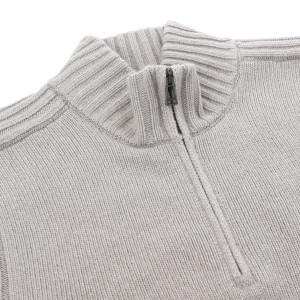 BELSTAFF - LAMBSWOOL WATCH QUARTER ZIP JUMPER -CEMENT GREY BELSTAFF - LAMBSWOOL WATCH QUARTER ZIP JUMPER -CEMENT GREY