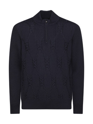 IMPULSO- L/S CABLE ZIP MOCK