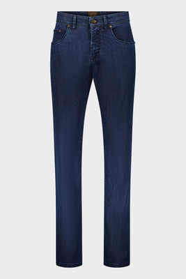 GARDEUR -TRAMA LUX. COTTON CASHMERE DENIM JEANS- DARK RINSE USED