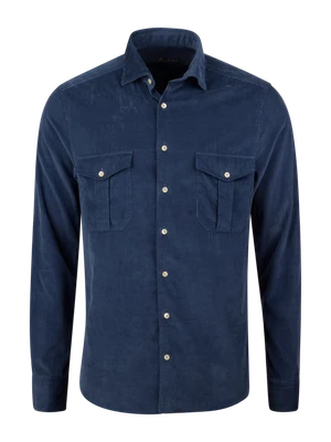STENSTROMS-CORDUROY SHIRT -DARK NAVY
