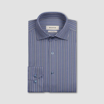 bugatchi dress shirts Bugatchi Axel Shaped Fit Trellis Print Stretch Cotton Button-Up Shirt main image 0