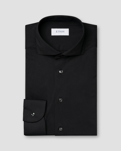 ETON - BLACK SEMI SOLID 4 WAY STRETCH