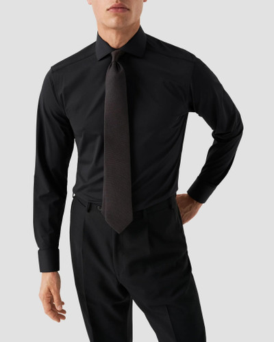ETON - BLACK SEMI SOLID 4 WAY STRETCH