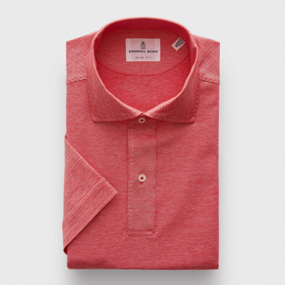 EMANUEL BERG- RED LUXE  S/S JERSEY KNIT POLO