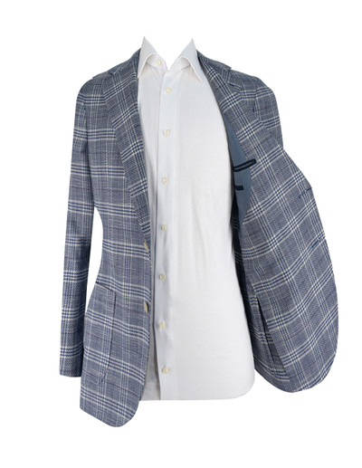 AE-MARLANE GLEN PLD BLUE /BERGUNDY WINDOWPANE JACKET