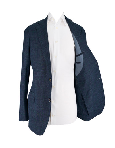 AE-LORO PIANA BLUE/GREEN WINDOWPANE JACKET