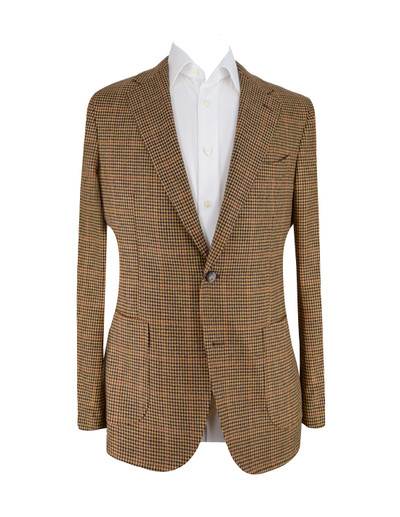 AE -TALLIA DI DELFINO SMALL BROWN HOUNDSTOOTH JACKET