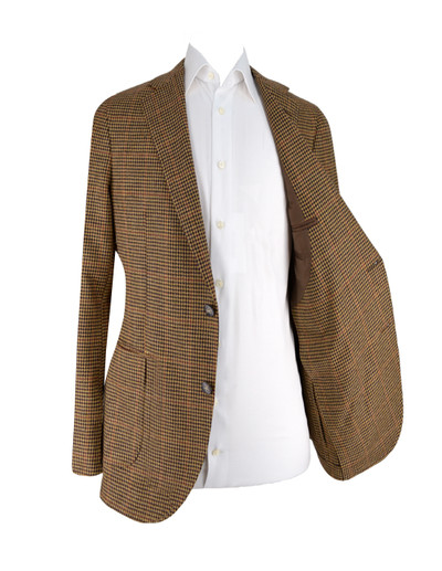 AE -TALLIA DI DELFINO SMALL BROWN HOUNDSTOOTH JACKET