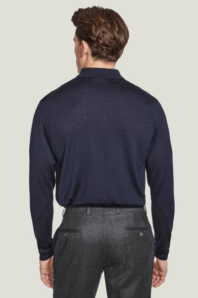 JV-REDFREN LS POLO SWEATER-NAVY