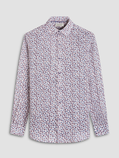 BUGATCHI-Julian Floral Micro Print Shirt -Sand