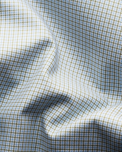 ETON-LIGHT GREEN HOUNDSTOOTH FINE TWILL SHIRT