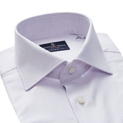 EB-PASTEL PINK NATURAL STRETCH YOGA TWILL PRINCE OF WALES CHECK SHIRT EB-PASTEL PINK NATURAL STRETCH YOGA TWILL PRINCE OF WALES CHECK SHIRT