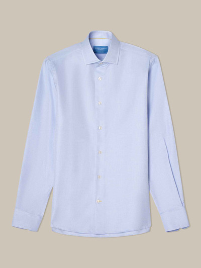 ROBERT TALBOTT - BLUE REYNOLDS HOPSACK SHIRT ROBERT TALBOTT - BLUE REYNOLDS HOPSACK SHIRT