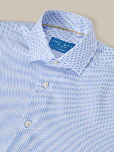 ROBERT TALBOTT - BLUE REYNOLDS HOPSACK SHIRT ROBERT TALBOTT - BLUE REYNOLDS HOPSACK SHIRT