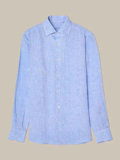 ROBERT TALBOTT - BLUE MORGAN LINEN SHIRT