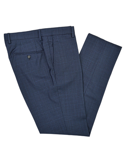 AE -SUIT LORO PIANA MEDIUM BLUE NAVY GLEN PLAID