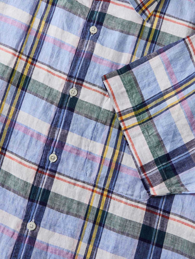 ROBERT TALBOTT - S/S MORGAN BLUE / MULTI COLOR PLAID LINEN SHIRT ROBERT TALBOTT - S/S MORGAN BLUE / MULTI COLOR PLAID LINEN SHIRT