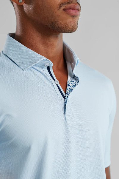 STONE ROSE -APEX - LT. BLUE BIRDSEYE POLO