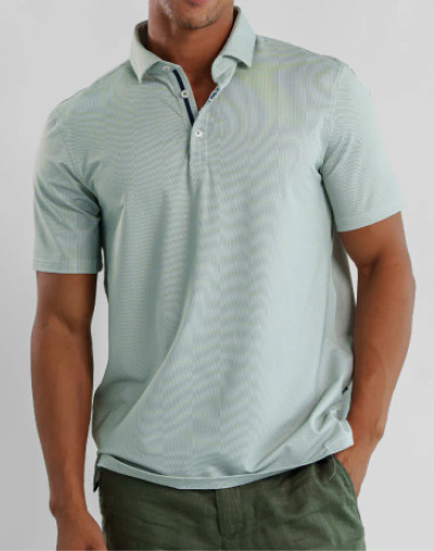 STONE ROSE -APEX - OLIVE BIRDSEYE POLO