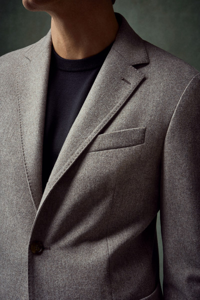 ETON - WOOL FLANNEL SOFT JACKET -BEIGE ETON - WOOL FLANNEL SOFT JACKET -BEIGE