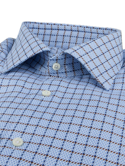 STENSTROMS - LIGHT BLUE CHECKED TWILL SHIRT STENSTROMS - LIGHT BLUE CHECKED TWILL SHIRT