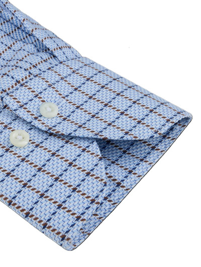 STENSTROMS - LIGHT BLUE CHECKED TWILL SHIRT STENSTROMS - LIGHT BLUE CHECKED TWILL SHIRT