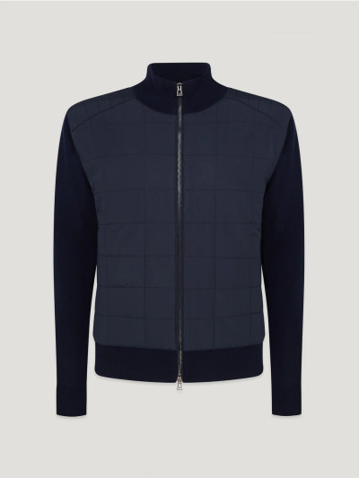 BELSTAFF - KELBROOK ZIP CARDIGAN-DARK INK BELSTAFF - KELBROOK ZIP CARDIGAN-DARK INK