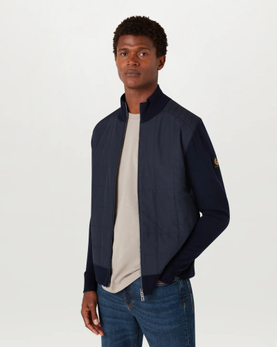 BELSTAFF - KELBROOK ZIP CARDIGAN-DARK INK BELSTAFF - KELBROOK ZIP CARDIGAN-DARK INK