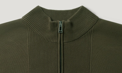 BELSTAFF - COMMANDER QTR ZIP JUMPER -TRUE OLIVE BELSTAFF - COMMANDER QTR ZIP JUMPER -TRUE OLIVE
