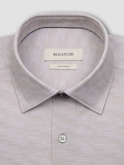 BUGATCHI-JAMES HERRINGBONE OoohCotton® SHIRT-SAND BUGATCHI-JAMES HERRINGBONE OoohCotton® SHIRT-SAND
