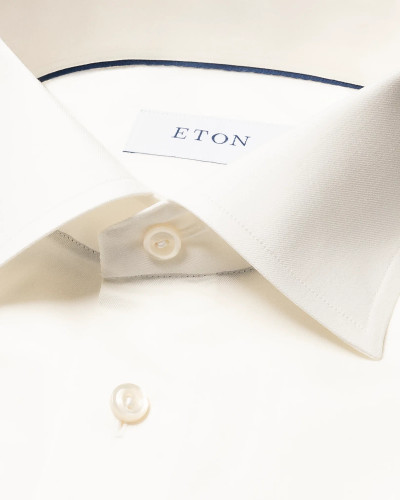 ETON - CHECK SIG. TWILL SHIRT - OFFWHITE ETON - CHECK SIG. TWILL SHIRT - OFFWHITE