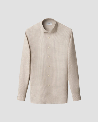 ETON -MICRO CHECK SIG.FLANNEL SHIRT-BEIGE ETON -MICRO CHECK SIG.FLANNEL SHIRT-BEIGE