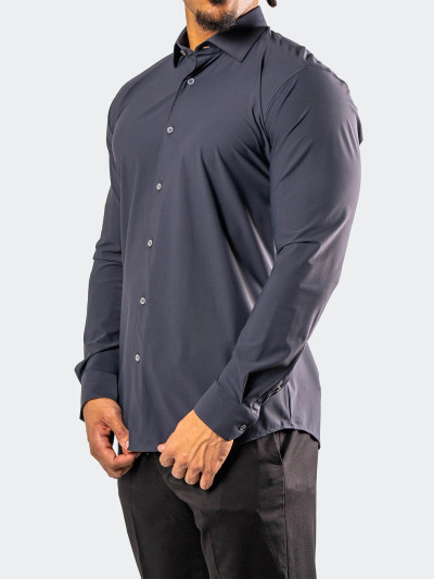 MACEOO-FIBONACO STRETCH SHIRT-D.GREY MACEOO-FIBONACO STRETCH SHIRT-D.GREY