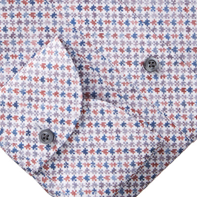 EB-GEOMETRIC POPLIN STRETCH -RED