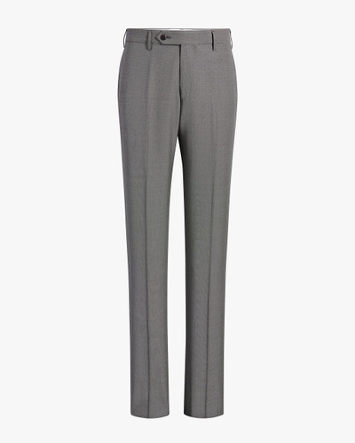 ZANELLA -PARKER FLAT FRONT BIRDSEYE SUPER 130S WOOL TROUSER IN LIGHT GREY
