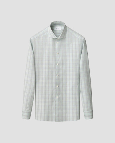ETON -PLAID BREEZE POPLIN SHIRT - MID GREEN