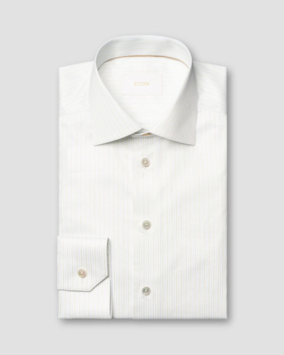 ETON -ELEVATED STRIPED SUPIMA 120 SHIRT-LIGHT GREEN