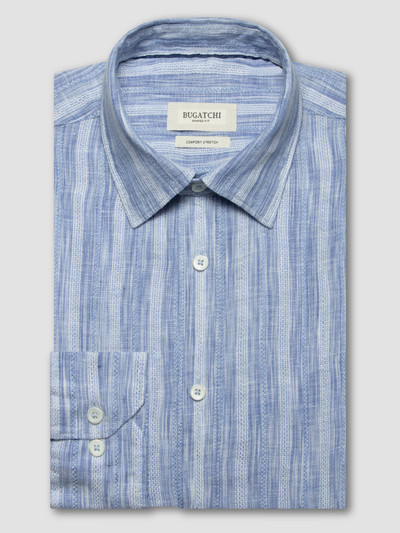 BUGATCHI-JULIAN  LINEN SHIRT -CLASSIC BLUE