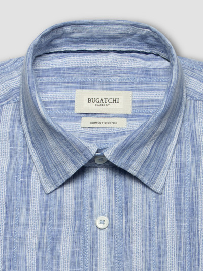 BUGATCHI-JULIAN  LINEN SHIRT -CLASSIC BLUE
