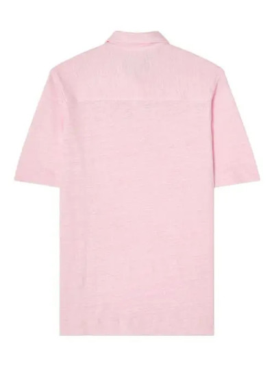 ROBERT TALBOTT -TAYLOR LINEN JERSEY POLO -PINK