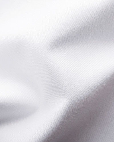 ETON - WHITE SIGNATURE TWILL W/NAVY BUTTONS SHIRT