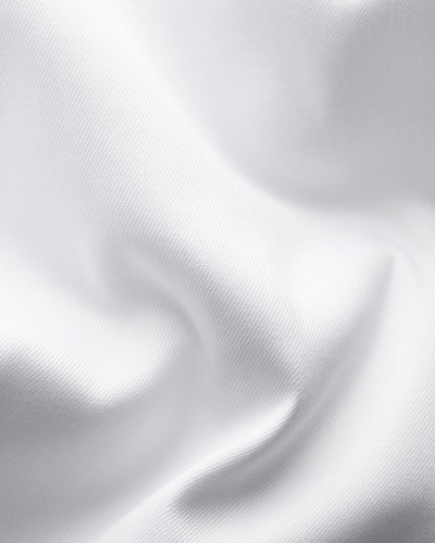 ETON - WHITE SIGNATURE TWILL W/GREY BUTTONS SHIRT