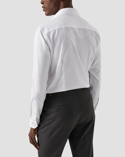 ETON - WHITE SIGNATURE TWILL W/WHITE BUTTONS SHIRT